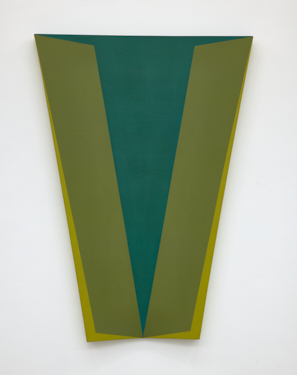 Ronald Davis, Green-Blue V-Rift, David-Richard Gallery