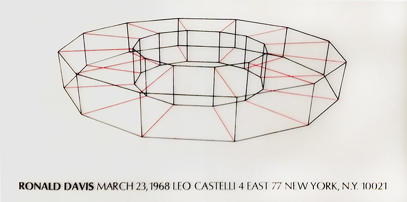 Perspective wireframe drawing of dodecagon