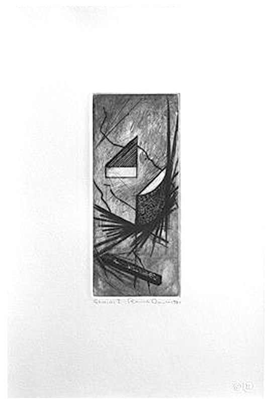 Ron Davis, Gemini print: DRYPOINT LAMBDA, published 1981