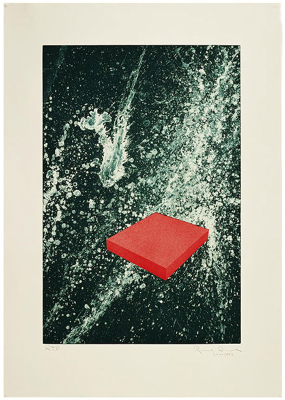 Ron Davis, Gemini print: RED SLAB, published 1983