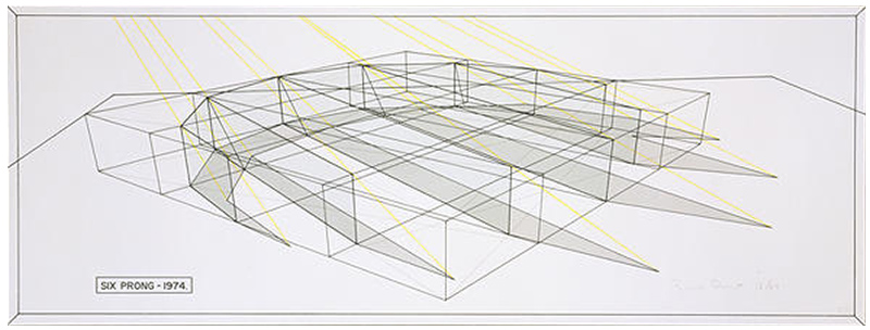 Ron Davis, Gemini print: SIX PRONG, PERSPECTIVE LINE, published 1973