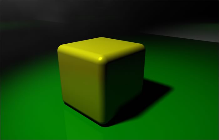 Yellow Cube, 2001 - giclee print