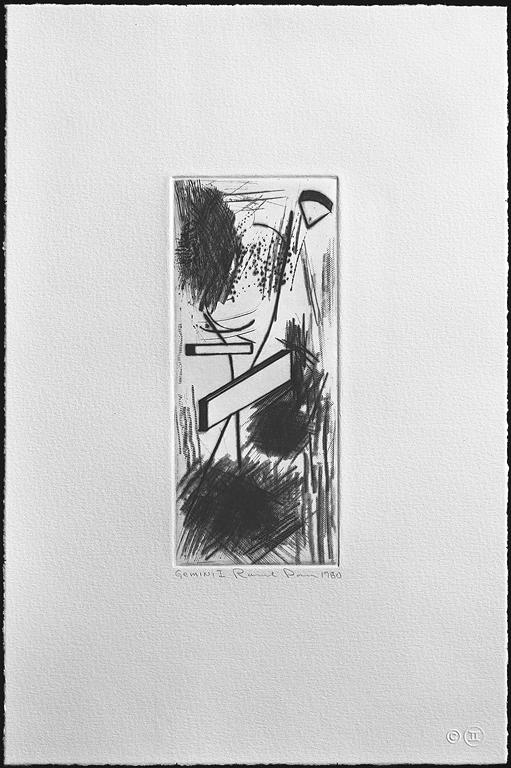 Ron Davis, Gemini print: DRYPOINT DELTA, published 1981