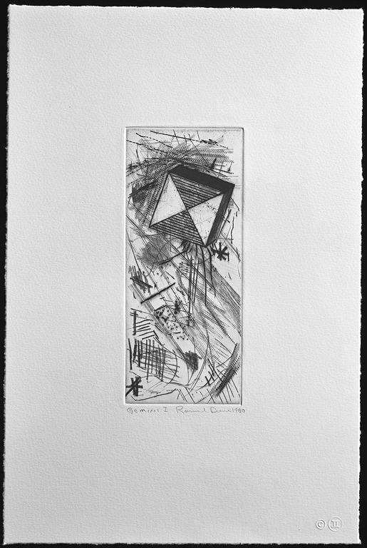 Ron Davis, Gemini print: DRYPOINT EPSILON, published 1981