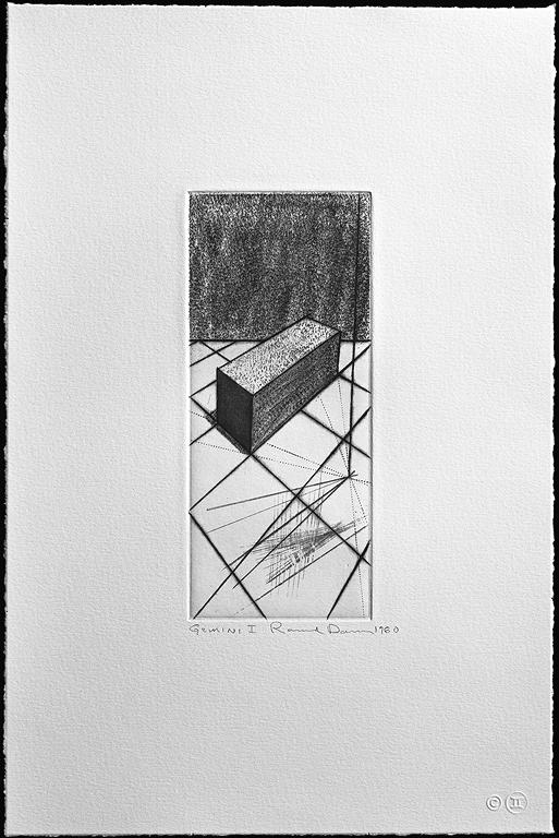 Ron Davis, Gemini print: DRYPOINT ETA, published 1981