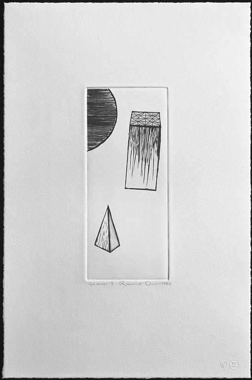 Ron Davis, Gemini print: DRYPOINT KAPPA, published 1981