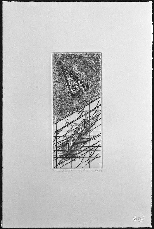 Ron Davis, Gemini print: DRYPOINT ZETA, published 1981