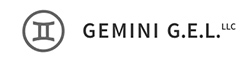 Gemini G.E.L. print logo