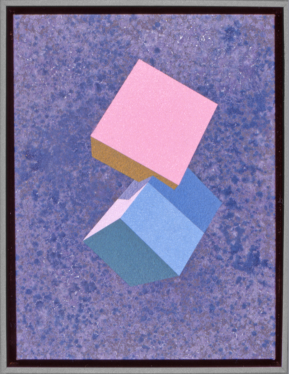 Two Cubes On Blue-Violet