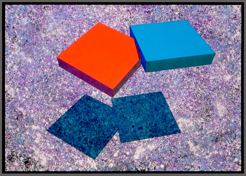 Two Slab Float over Lavender-Silver, 1988