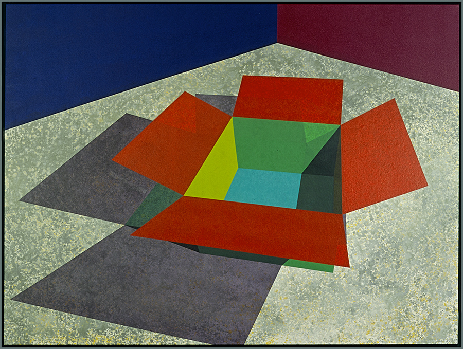 Open Topped Box 1988, acrylic on canvas