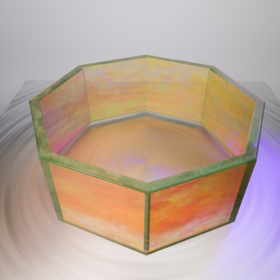 Octagon Glass, 2019, 20 x 20