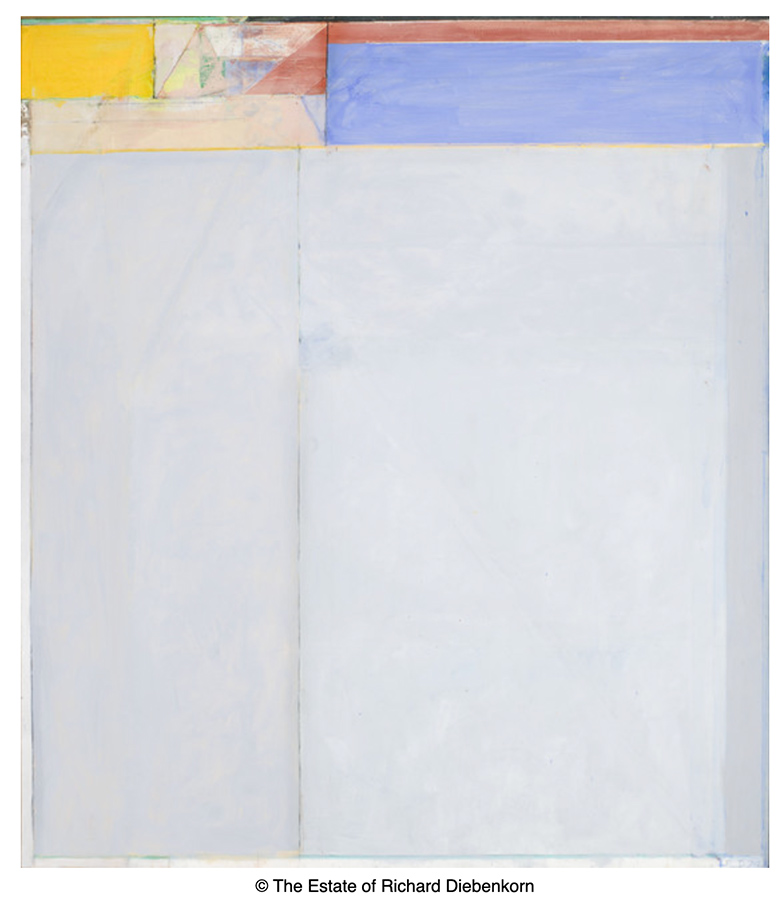 Richard Diebenkorn, #49, Ocean Park Series, 1972, copyright estate of Richard Diebenkorn